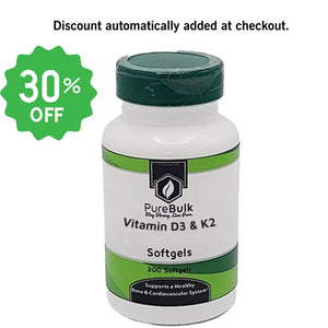 Vitamin D3 (1200IU) + Vitamin K2 MCT Oil (Soy Free) Softgels (Qty: 300)