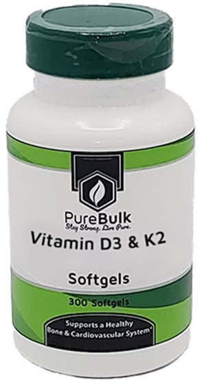 Vitamin D3 (1200IU) + Vitamin K2 MCT Oil (Soy Free) Softgels (Qty: 300)