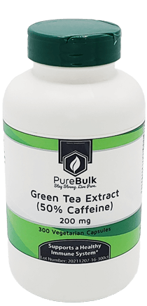 Green Tea Extract Powder (50% Caffeine) Capsules (200mg)